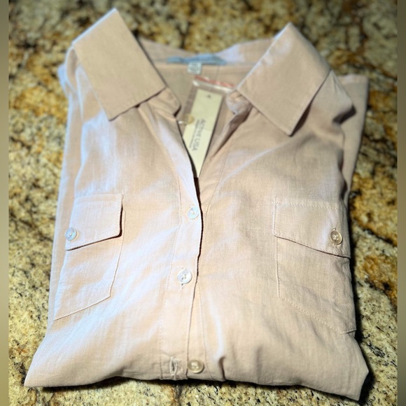 ACTIVE USA BUTTON DOWN BLOUSE - Picture 3 of 6